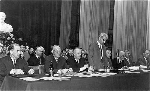 М.В.Келдыш и М.А.Лаврентьев на Общем собрании АН СССР М.В.Келдыш и М.А.Лаврентьев